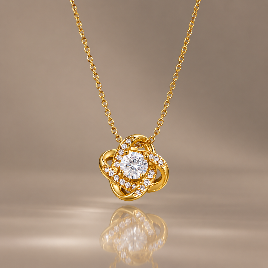 Eternal Knot CZ Necklace