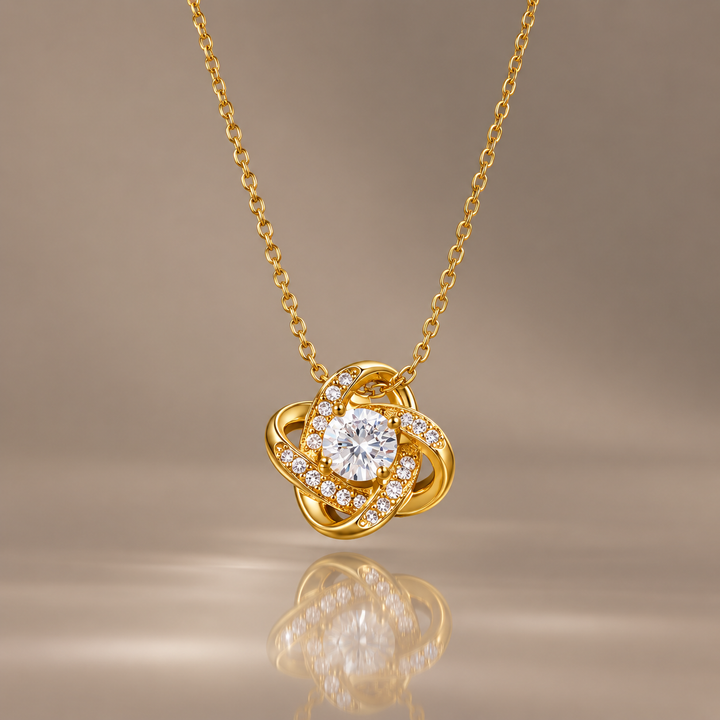 Eternal Knot CZ Necklace