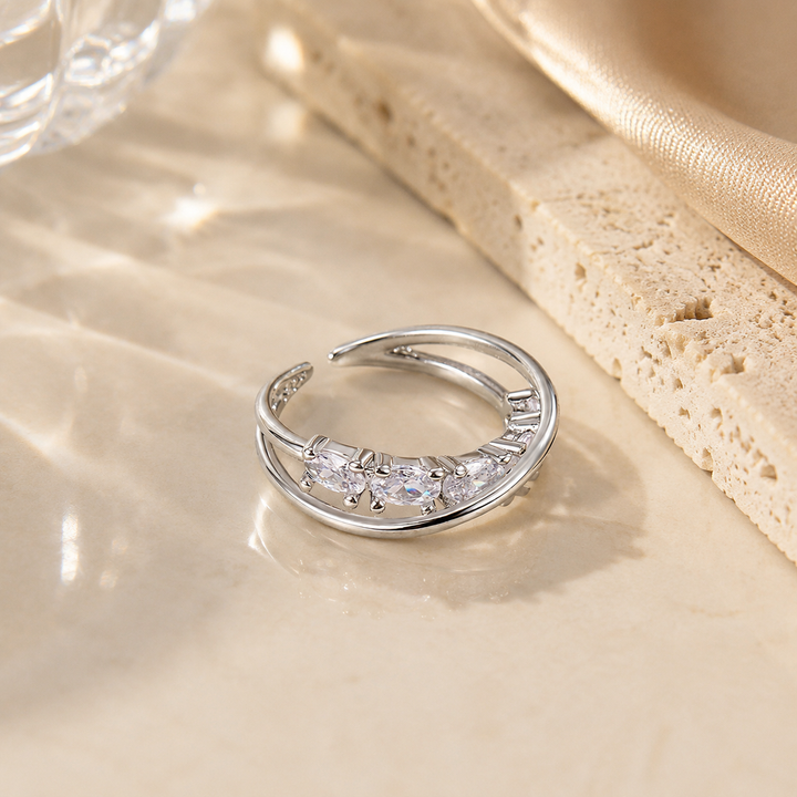 Cubic Zirconia Twist Ring