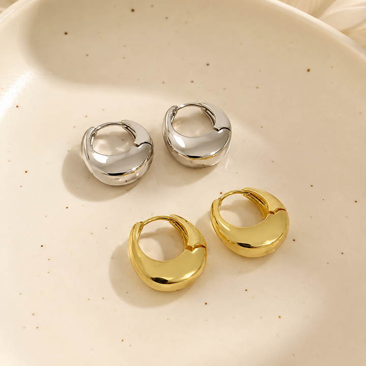 Minimalist Chunky Hoop Earrings