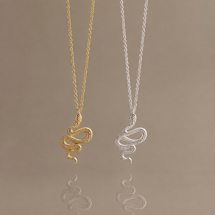 Serpent Snake Pendant Necklace