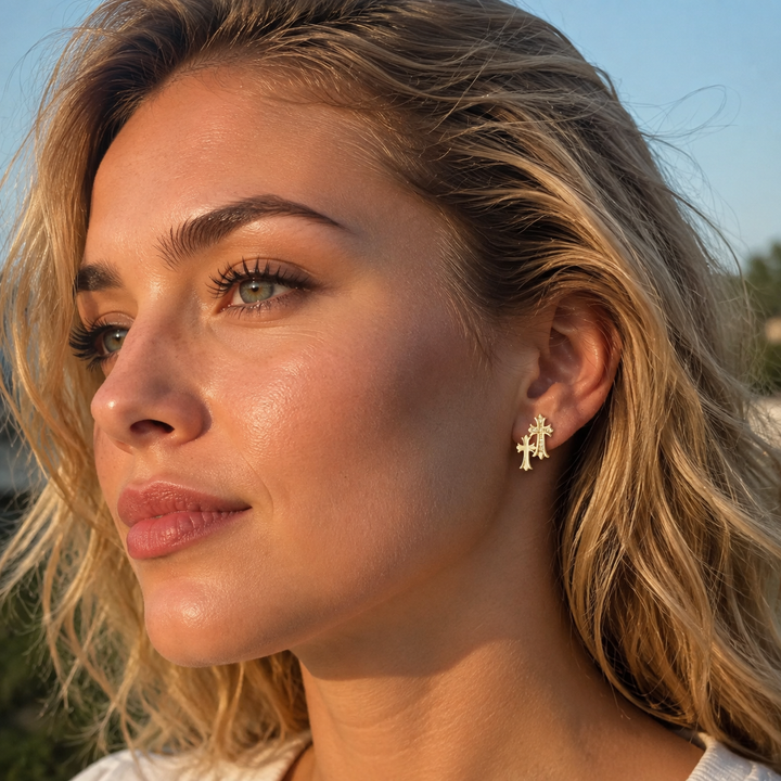 Cross Grace Stud Earrings