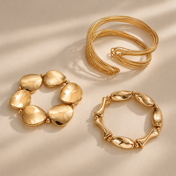 Irregular Layered Bracelet Set