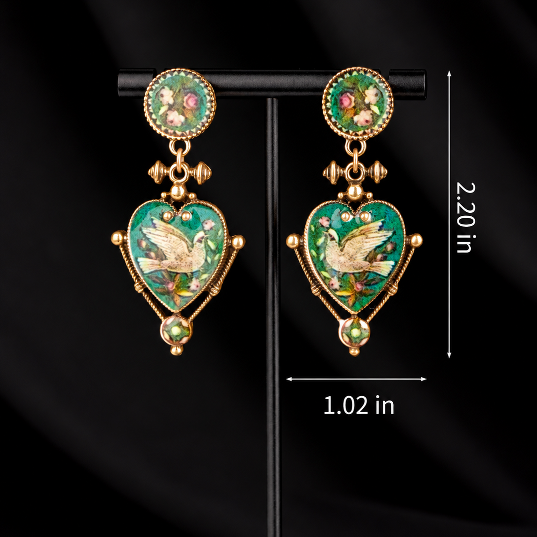 Vintage Dove Heart Jewelry Set