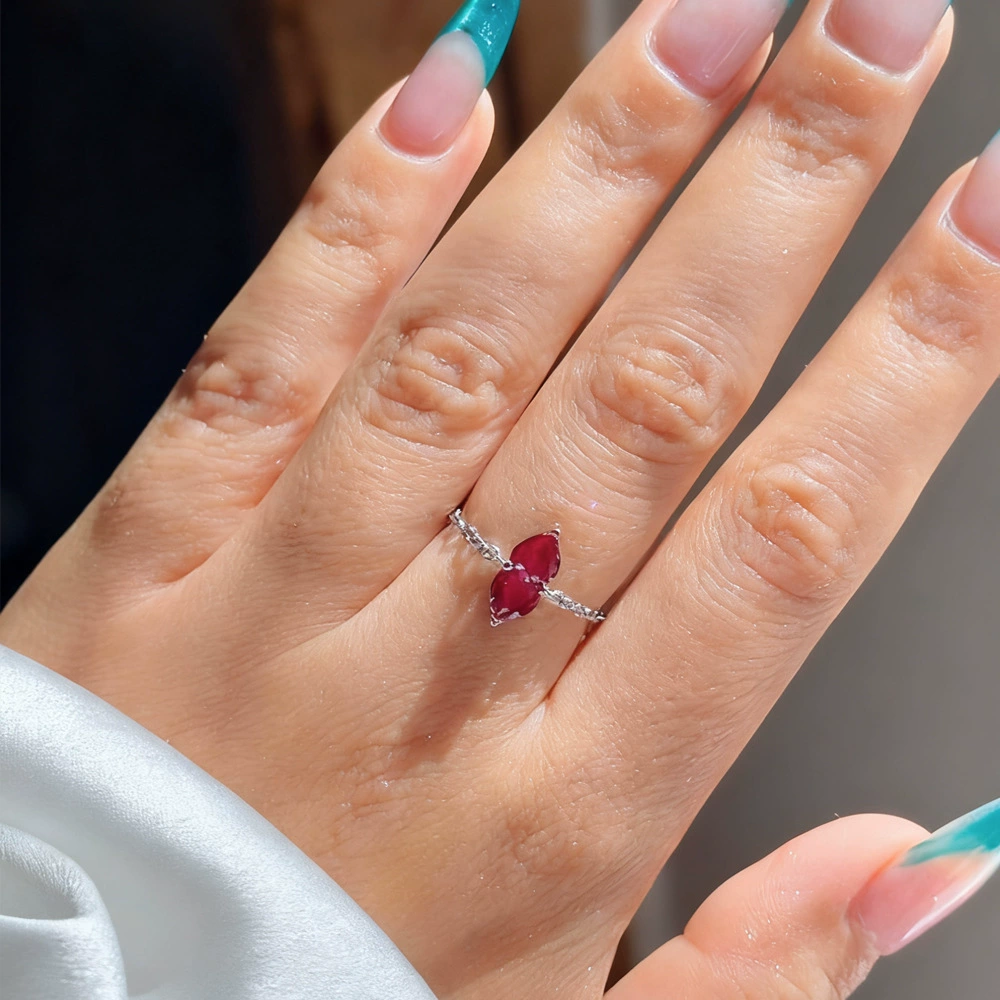 Adjustable Crystal Pull-Chain Ring