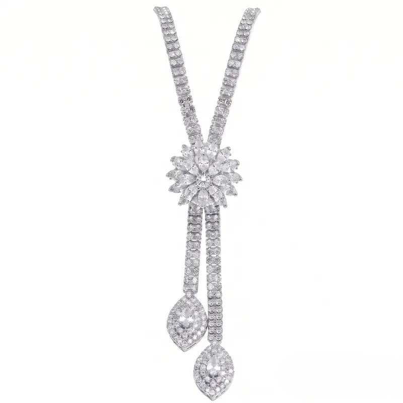 Crystal Flower Zirconia Jewelry Set