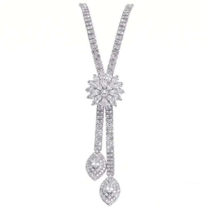 Crystal Flower Zirconia Jewelry Set