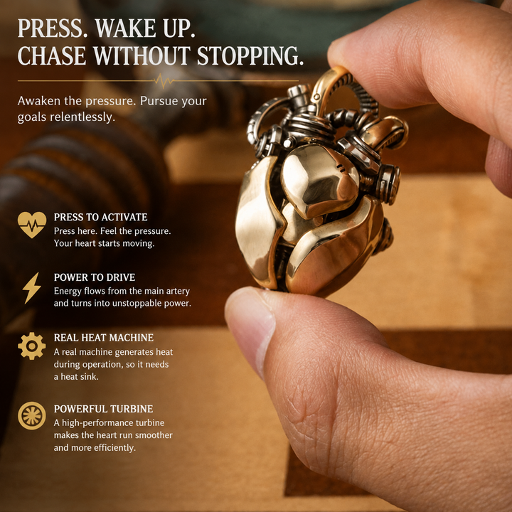 Mechanical Heart Pendant Necklace