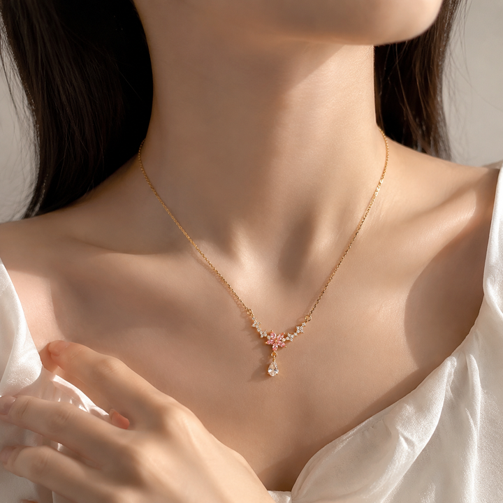 Star Flower Crystal Necklace
