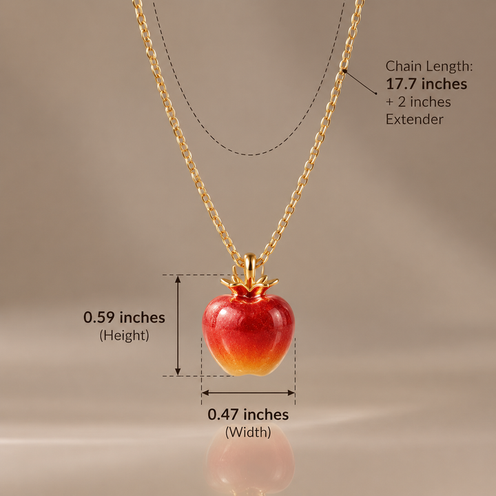 Vintage Apple Pendant Necklace