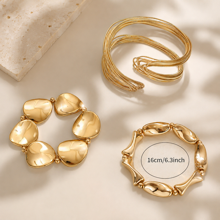 Irregular Layered Bracelet Set