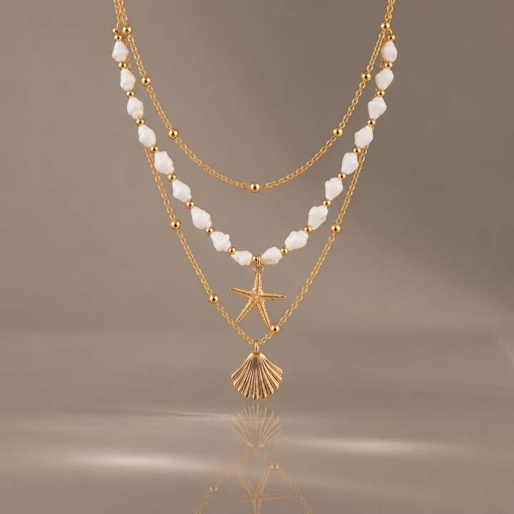 Ocean Shell Layered Necklace