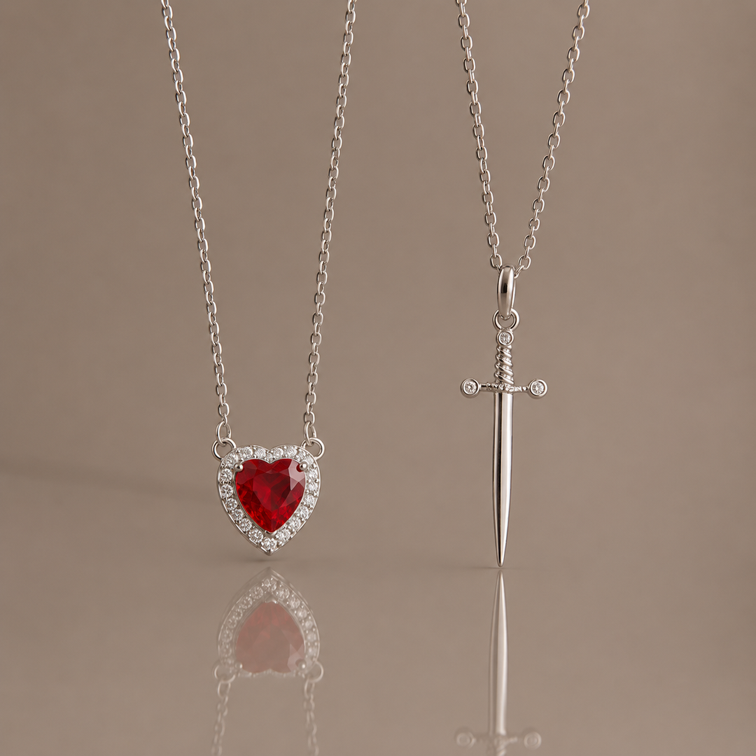 Sword Heart Ruby Necklace