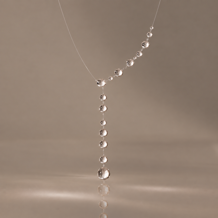Transparent Crystal Water Drop Jewelry Set