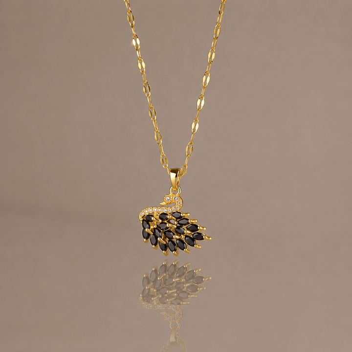 Swan Crystal Pendant Necklace