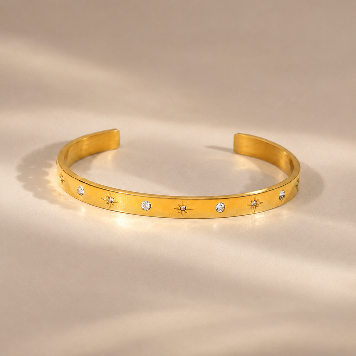 Celestial Crystal Cuff Bracelet