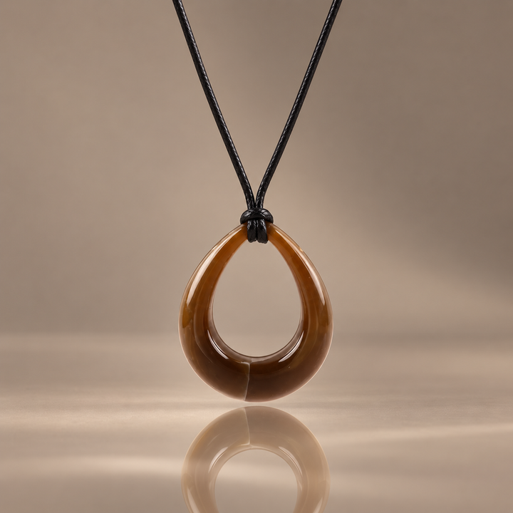 Hollow Teardrop Pendant Necklace
