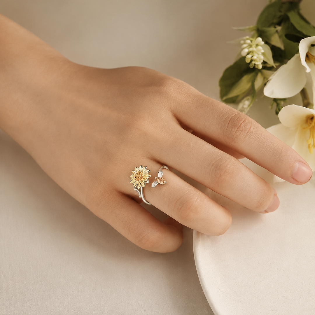 Sunflower Spinner Ring