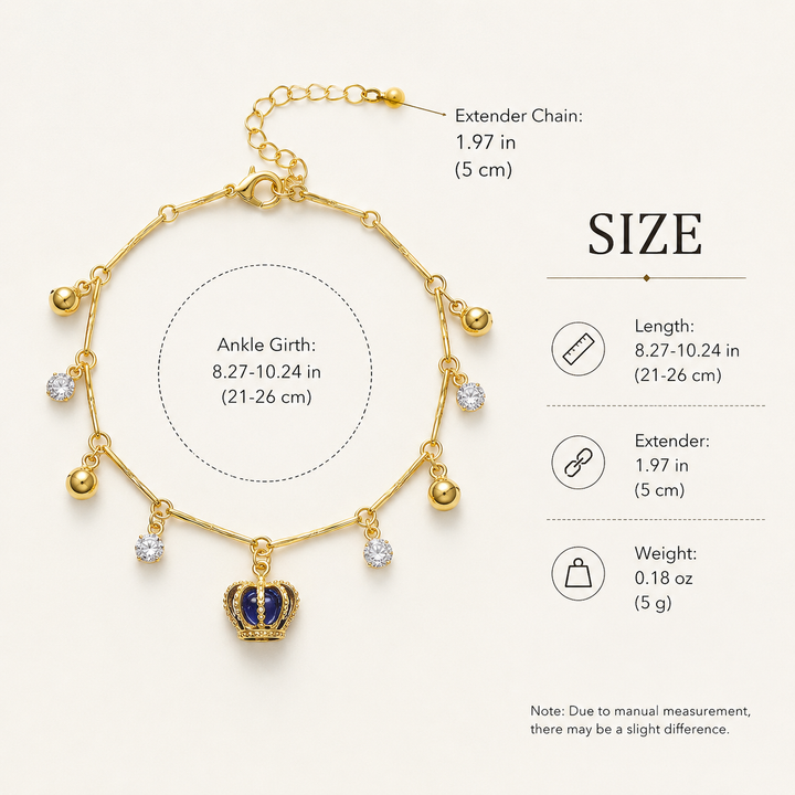 Crown Charm Anklet