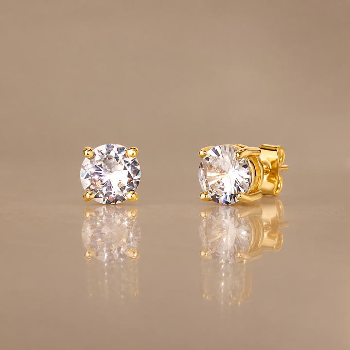 Cushion Cut Zircon Stud Earrings