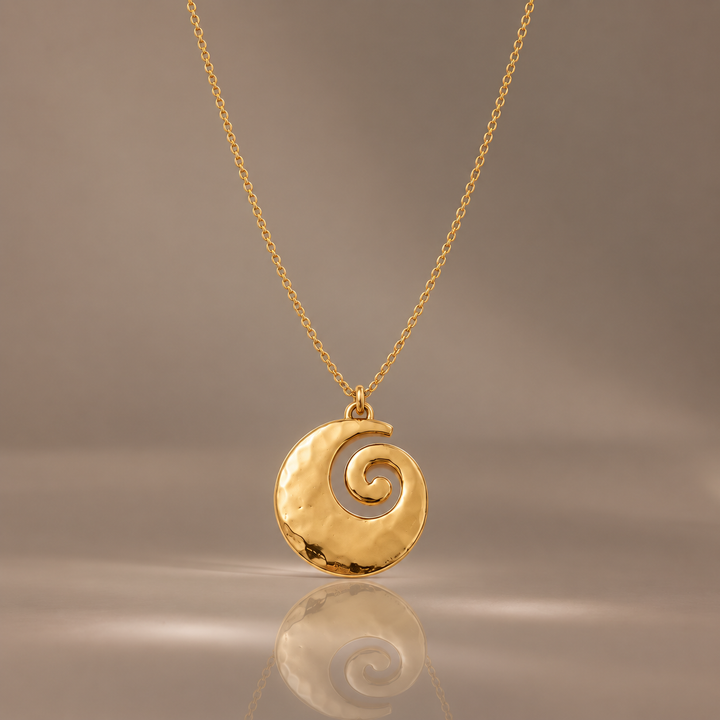 Vintage Spiral Pendant Necklace