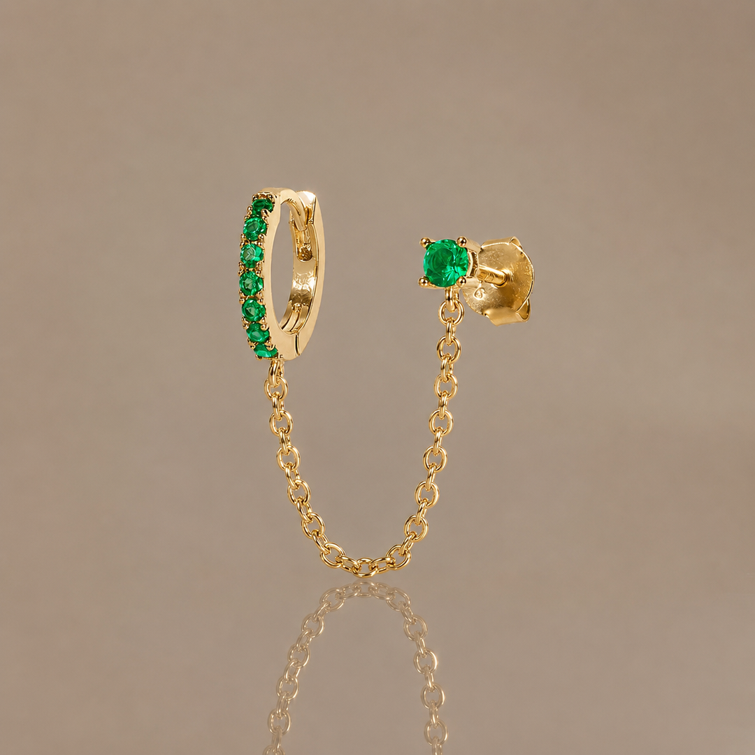 Chain Link Hoop Earrings