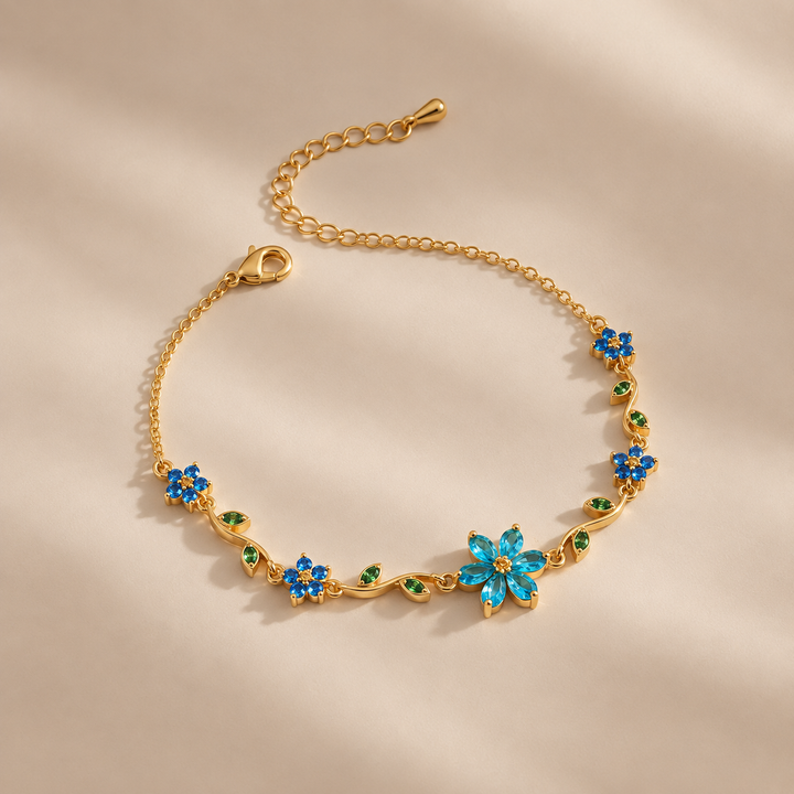 Multicolor Floral Zircon Bracelet