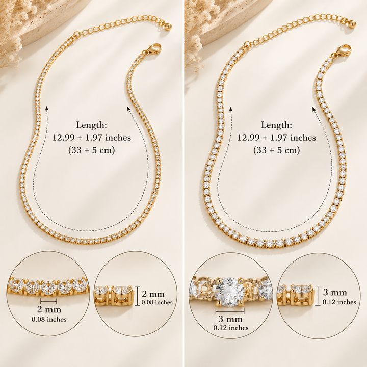 Crystal Tennis Choker Necklace