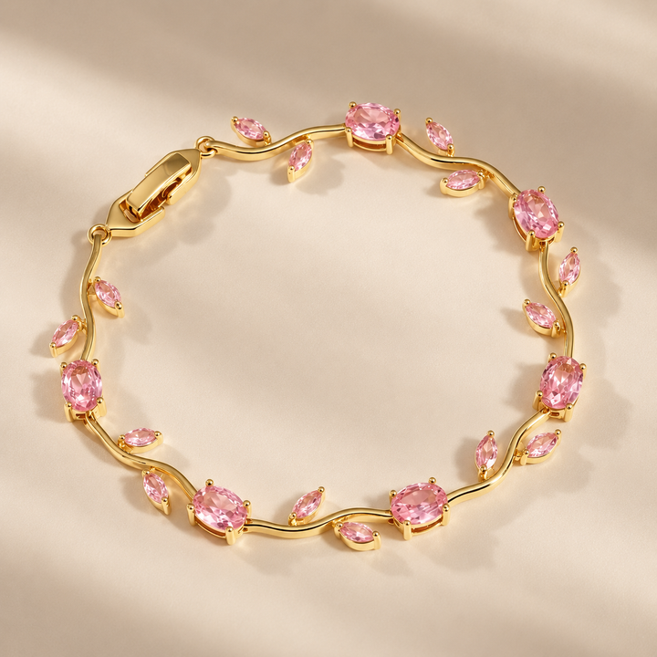 Crystal Leaf Vine Bracelet