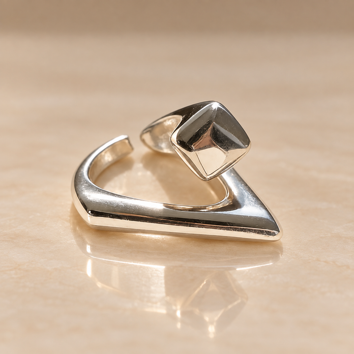 Modern Geometric Adjustable Ring