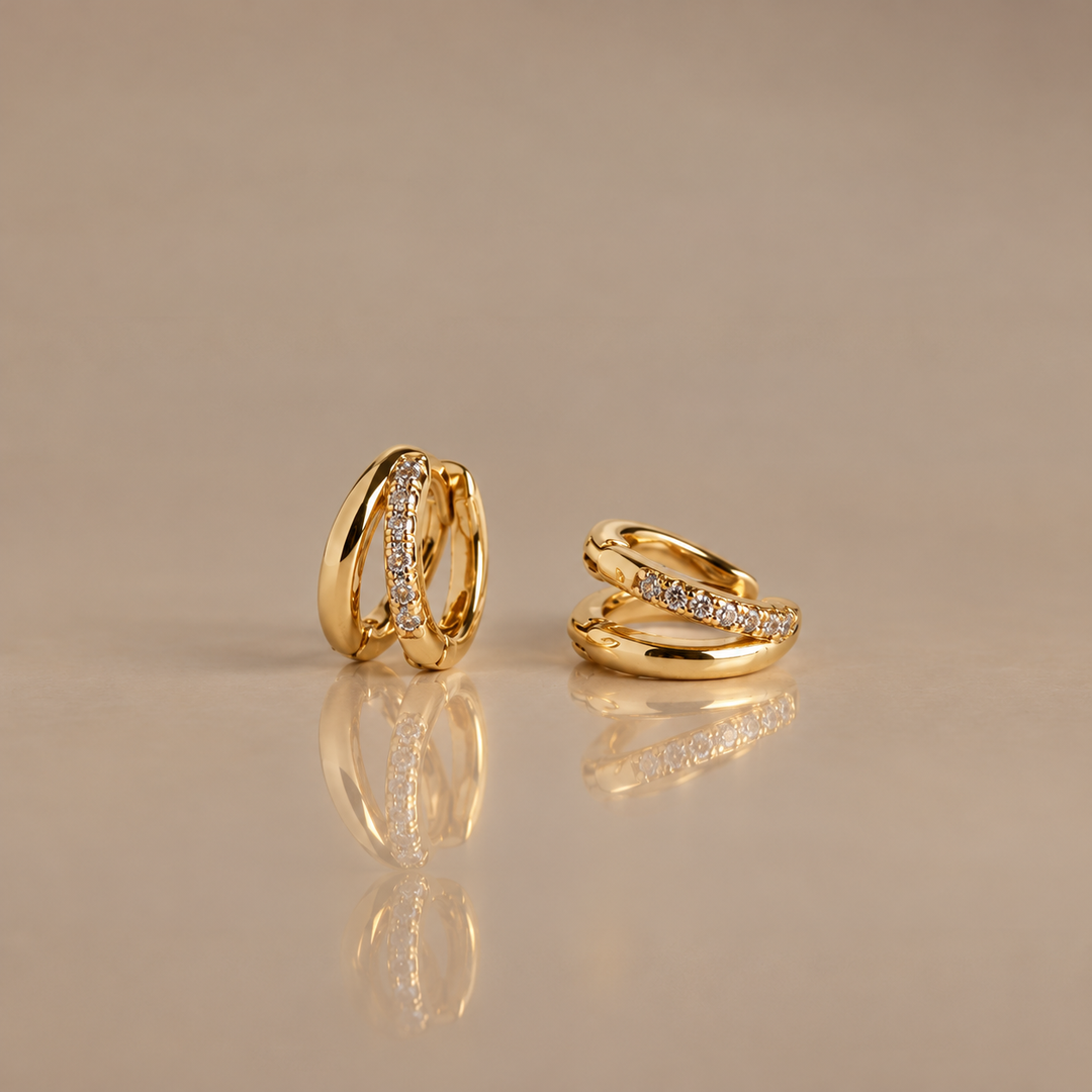 Double Curve Hoop Earrings