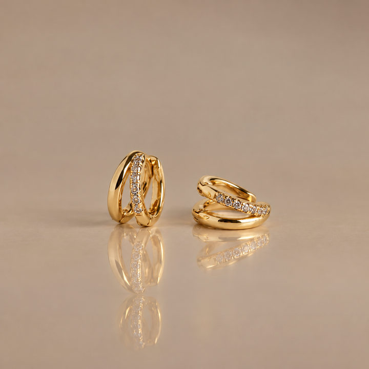 Double Curve Hoop Earrings