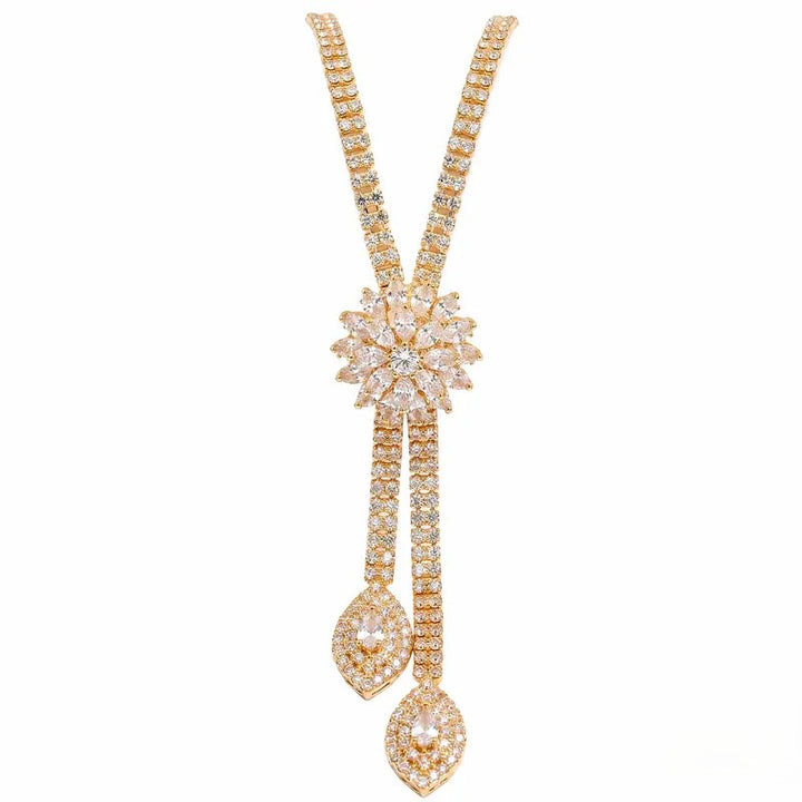 Crystal Flower Zirconia Jewelry Set