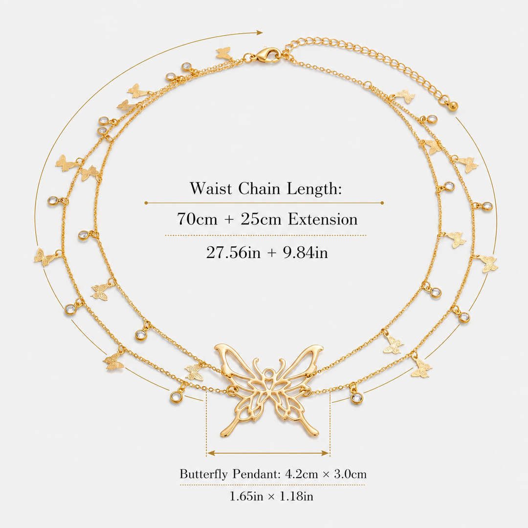 Butterfly Charm Waist Chain