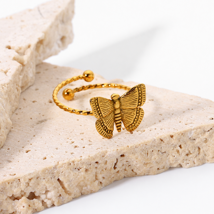Butterfly Charm Open Ring