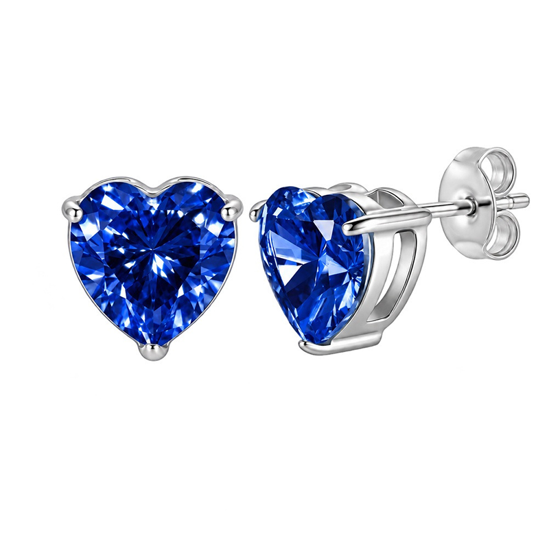 Serene Heart Birthstone Studs