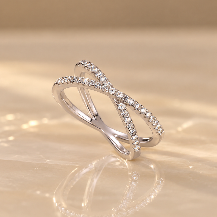 Crisscross Sparkle Ring