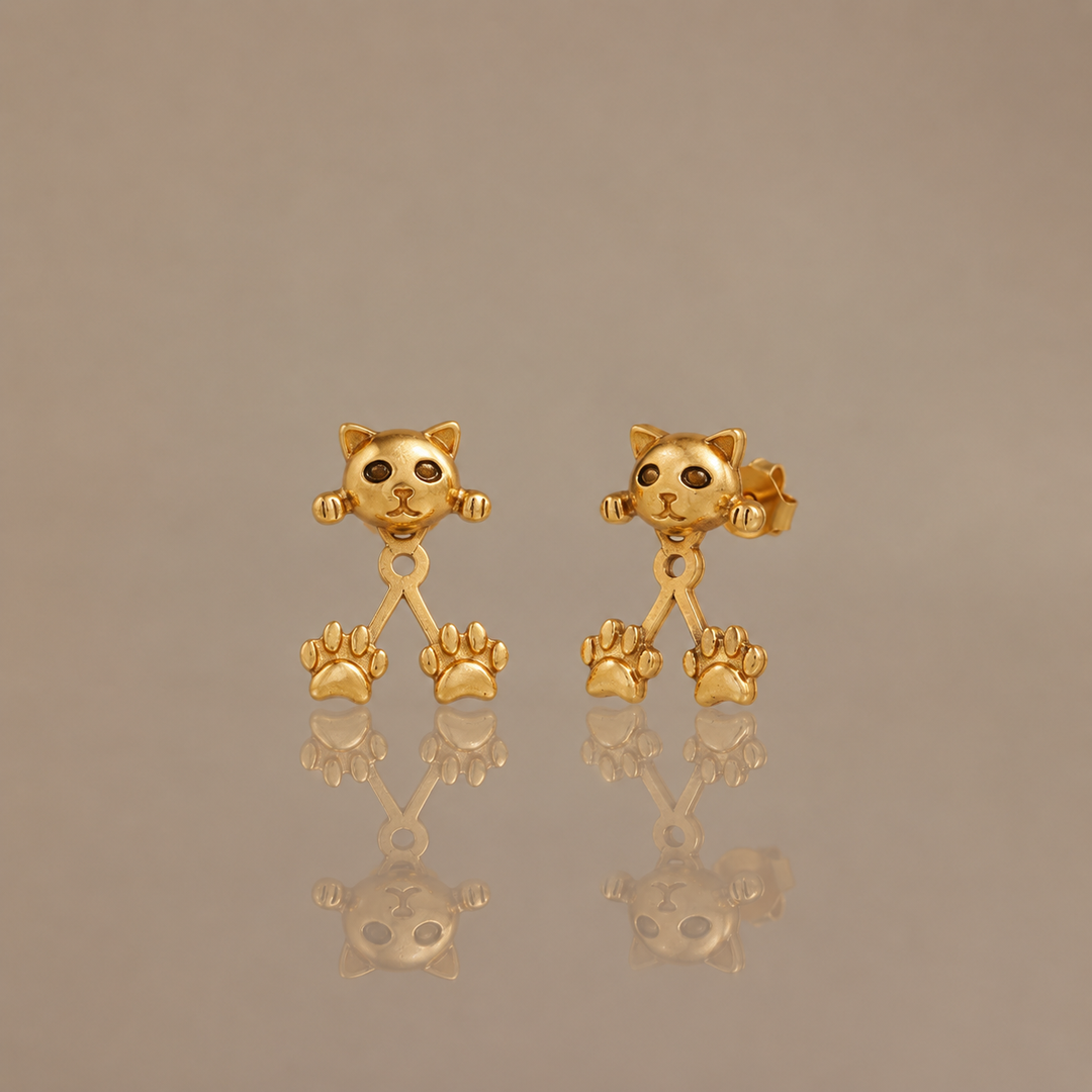 Cute Cat Paw Stud Earrings
