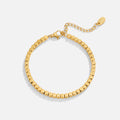 Gold Beaded Adjustable Bracelet