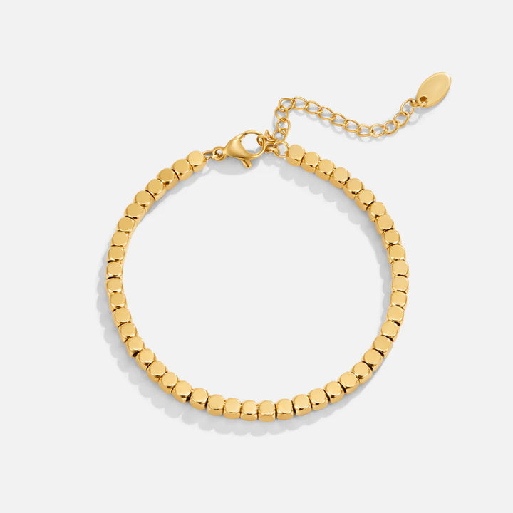 Gold Beaded Adjustable Bracelet