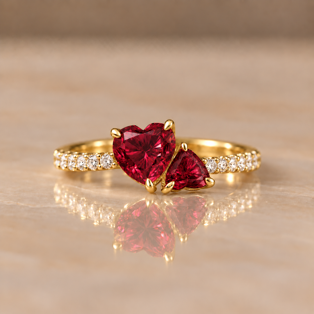 Toi et Moi Zircon Ring