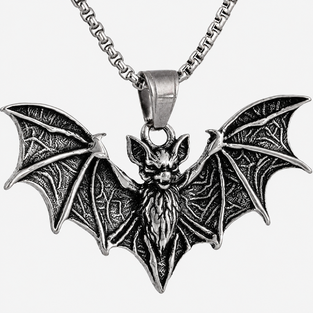Gothic Bat Pendant Necklace