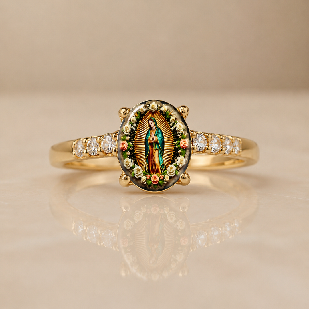 Sacred Rose Medallion Ring