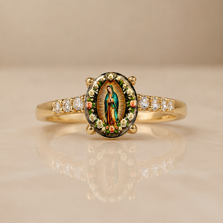 Sacred Rose Medallion Ring