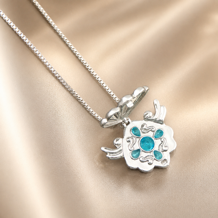 Colorful Gem Shell Flip-Open Necklace