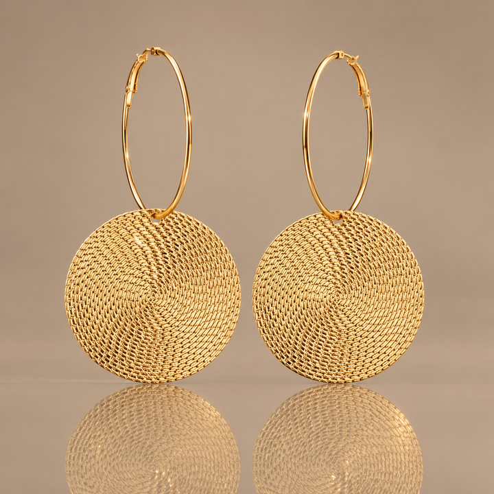 Aura Textured Hoop Earrings