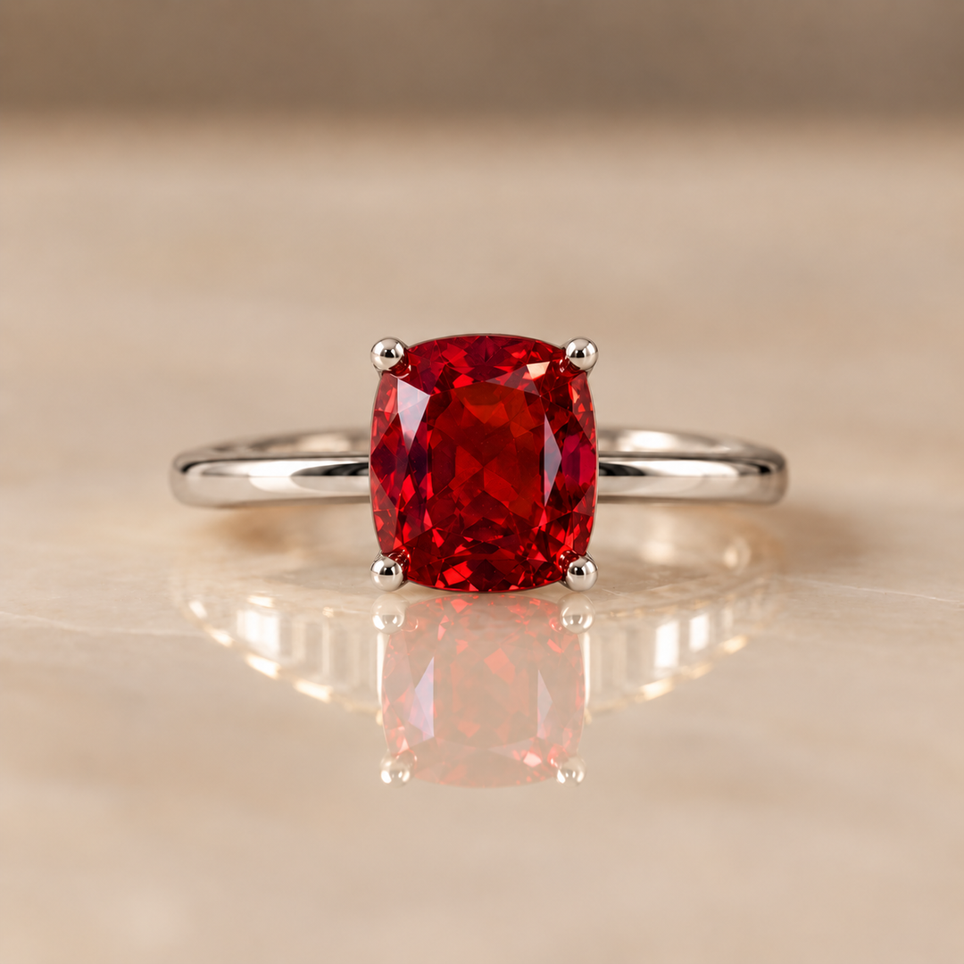 Cushion Cut Gemstone Ring