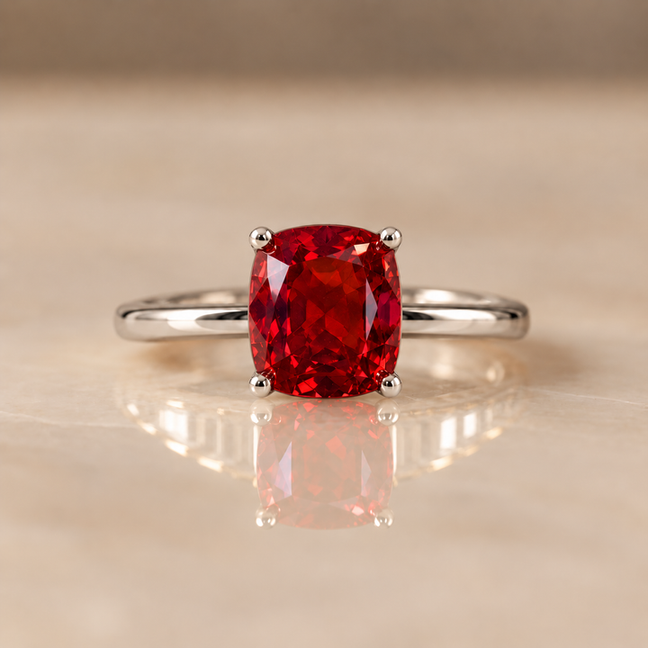 Cushion Cut Gemstone Ring