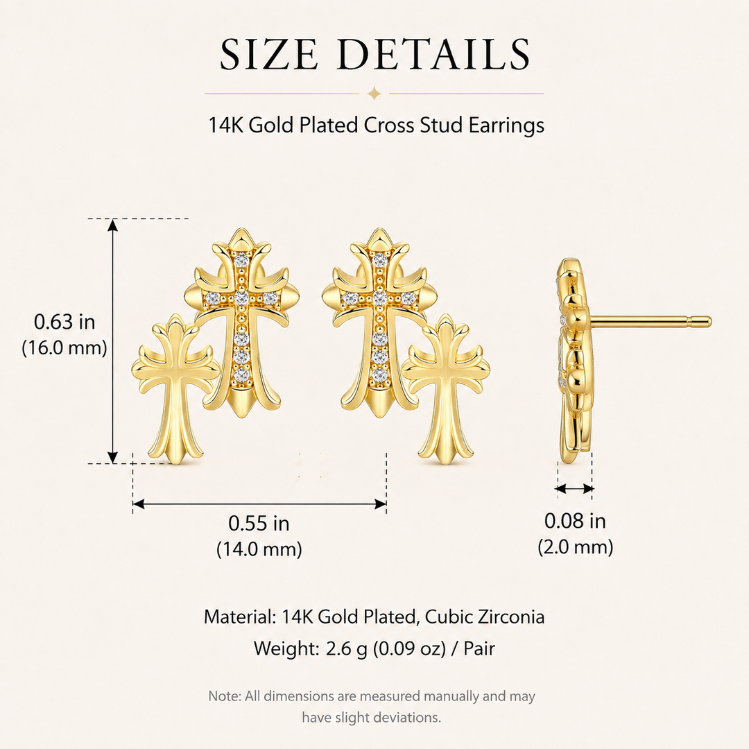 Cross Grace Stud Earrings