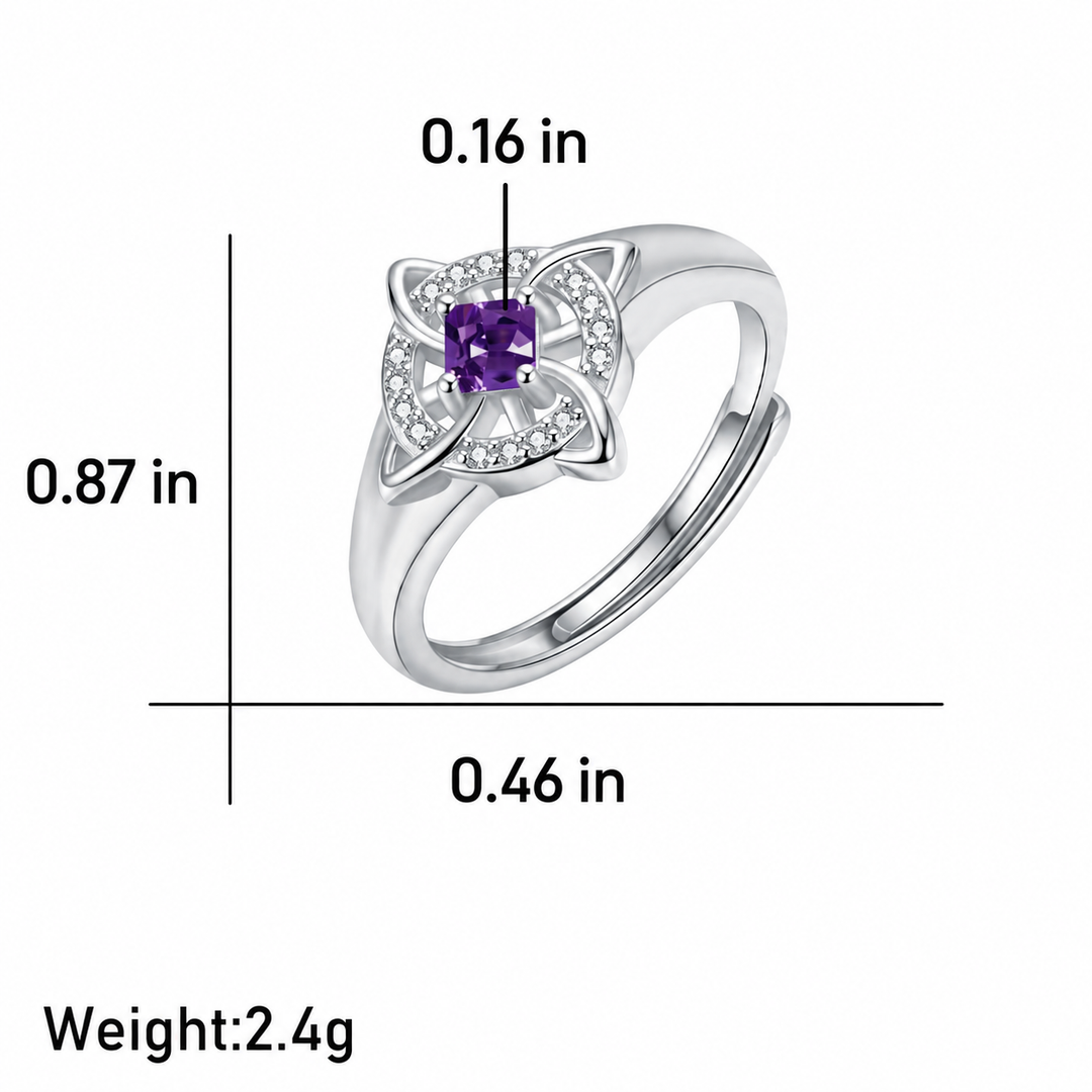 Birthstone Celtic Knot Ring
